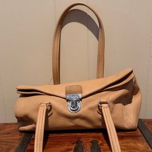 Prada Camello Vitello Daino Shoulder Bag